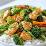 To make this tasty dish, gather these key ingredients: - 1 lb boneless, skinless chicken breast, cut into bite-sized pieces - 1 cup broccoli florets - 1 bell pepper (red or yellow), sliced - 1 carrot, julienned - 1/2 cup snap peas - 3 tablespoons honey - 2 tablespoons soy sauce (low sodium) - 1 tablespoon sesame oil - 1 tablespoon cornstarch - 2 cloves garlic, minced - 1 inch ginger, minced - 2 tablespoons sesame seeds - Green onions, chopped (for garnish) - Cooked rice or noodles (for serving) These ingredients blend well for a sweet and savory flavor. The chicken gives protein, while the veggies add crunch and color. Honey and soy sauce create a sticky, delicious glaze. You can mix in other veggies if you like. Try bell peppers, zucchini, or even mushrooms. For a twist, use maple syrup instead of honey. If you want less salt, pick a low-sodium soy sauce. To make this dish, you will need: - A large pan or wok for stir-frying - A whisk for mixing the sauce - A cutting board and knife for prep - Measuring spoons for accuracy Using these tools makes cooking easy and fun. A wok helps heat evenly, giving your meal the best flavor. To start, we need to make the sauce. In a bowl, mix together the following ingredients: - 3 tablespoons honey - 2 tablespoons soy sauce - 1 tablespoon sesame oil - 1 tablespoon cornstarch - 2 cloves garlic, minced - 1 inch ginger, minced Whisk these together until smooth. This sauce will give our dish its sweet and savory flavor. Next, heat a large pan or wok over medium-high heat. Add a splash of vegetable oil. Once it’s hot, add in 1 pound of chicken breast, cut into small pieces. Cook the chicken for about 5 to 7 minutes. Stir it often until the chicken turns golden brown and is fully cooked. Once done, remove the chicken from the pan and set it aside. Now, in the same pan, add a bit more oil if needed. Toss in the veggies: - 1 cup broccoli florets - 1 sliced bell pepper (red or yellow) - 1 julienned carrot - 1/2 cup snap peas Stir-fry these for about 3 to 4 minutes. You want them to be tender but still crisp. This keeps the veggies bright and fresh. After the veggies are ready, return the chicken to the pan. Pour the sauce over everything. Mix it well, and cook for an additional 2 to 3 minutes. This helps the sauce thicken and coat all the bits. Finally, sprinkle in 2 tablespoons of sesame seeds. Serve your stir fry over cooked rice or noodles. Don’t forget to add some chopped green onions on top for a fresh finish! To make your sauce just right, mix the honey, soy sauce, sesame oil, cornstarch, garlic, and ginger in a bowl. Whisk until smooth. The cornstarch helps the sauce thicken as it cooks. If you want it thicker, add more cornstarch mixed with water. For a thinner sauce, add a bit more soy sauce. Use a large pan or wok for the best results. Heat the oil over medium-high heat before adding the chicken. This helps the chicken brown nicely. Sauté the chicken for 5-7 minutes until it is fully cooked. Remove the chicken to keep it juicy while you cook the veggies. Then, return it to the pan for the final mix. To boost flavor, add fresh ginger and garlic to your sauce. These ingredients bring depth and warmth. You can also sprinkle in sesame seeds while cooking. For a kick, try adding a dash of red pepper flakes or a splash of rice vinegar. These small changes make a big impact on taste. {{image_2}} You can make a great vegetarian version of honey sesame stir fry. Use tofu instead of chicken. Firm tofu works best. Press the tofu to remove extra water. Cut it into bite-sized pieces. Sauté it until it's golden brown. You can also add tempeh for a nutty flavor. Use the same sauce for a tasty meal. Swap veggies as you like. Broccoli, bell peppers, and snap peas work well. If you want to try different proteins, use shrimp or beef. For shrimp, cook them until they turn pink. This takes about 3-4 minutes. For beef, cut it into thin strips. Sauté until it’s browned and cooked through. You can also use turkey or pork. Adjust cooking times to ensure everything cooks well. Seasonal veggies can change the taste of your dish. In spring, add asparagus or peas. In summer, use zucchini or bell peppers. In fall, try butternut squash or Brussels sprouts. In winter, use hearty greens like kale or bok choy. These swaps keep your meal fresh and exciting. Plus, they make use of what’s in season. Enjoy experimenting with colors and flavors! To store leftovers, let the dish cool first. Place the Honey Sesame Chicken Stir Fry in an airtight container. This keeps it fresh. You can store it in the fridge for up to three days. Make sure to label the container with the date. This way, you know when it was made. When you're ready to eat, take out the stir fry. You can reheat it in a pan over medium heat. Stir it often to heat it evenly. This helps keep the chicken tender. You can also use the microwave. Heat it in a bowl for 1-2 minutes, stirring halfway through. If you want to freeze it, place it in a freezer-safe container. Make sure to remove as much air as possible. This helps prevent freezer burn. You can freeze it for up to three months. When you’re ready to eat, thaw it in the fridge overnight. Then, reheat it in a pan or microwave. Enjoy your meal again! Yes, you can make this dish ahead. Just cook the chicken and veggies separately. Store them in the fridge for up to three days. When ready to eat, reheat and add the sauce. You can serve this dish with cooked rice or noodles. It pairs well with a simple salad. You could also add some spring rolls for a complete meal. Absolutely! This recipe is great for meal prep. The chicken and veggies store well. You can easily pack them for lunch or dinner during the week. This dish is not spicy at all. It has sweet and savory flavors from honey and soy sauce. If you like heat, add some chili flakes or sriracha. Yes, you can use bottled sauces. Look for honey soy sauce or teriyaki sauce. Just skip the homemade sauce step, and pour the bottled sauce over the chicken and veggies. This blog post covered all you need for Honey Sesame Chicken Stir Fry. We explored key ingredients, cooking steps, and tips for the best flavor. I also shared healthy variations for different diets. Lastly, I provided storage tips to keep leftovers fresh. With these insights, you can create a delicious meal that fits your needs. Enjoy making this dish and experimenting with your own twists! Happy cooking!