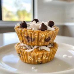 To make these tasty energy cups, you need a few key ingredients. Here’s the list: - 1 cup rolled oats - 1/2 cup creamy peanut butter - 1/4 cup honey or maple syrup - 1/2 cup ground flaxseed - 1/3 cup mini chocolate chips - 1/2 teaspoon vanilla extract - 1/4 teaspoon salt Each ingredient plays a role. The rolled oats give a nice base. The peanut butter adds creaminess and protein. Honey or maple syrup brings sweetness. Ground flaxseed boosts fiber and omega-3s. Mini chocolate chips add a fun touch. Vanilla extract gives flavor, and salt enhances all the tastes. You can customize your energy cups with fun toppings. Here are some ideas: - Shredded coconut - Chopped nuts - Dried fruits These toppings add extra flavor and texture. You can mix and match to find your favorite combo. Feel free to get creative! Each serving has around 120 calories. You also get: - 5 grams of protein - 8 grams of fat - 14 grams of carbs - 3 grams of fiber These cups are not only tasty but also good for you. They provide energy for your day. Enjoy these as a quick breakfast or snack! {{ingredient_image_1}} First, grab a large mixing bowl. Add 1 cup of rolled oats, 1/2 cup of ground flaxseed, and 1/4 teaspoon of salt. Use a spoon to stir them well. Make sure everything is mixed evenly. This blend gives your energy cups a good base. Next, take a small saucepan. Over low heat, warm 1/2 cup of creamy peanut butter and 1/4 cup of honey or maple syrup. Stir until they blend and become smooth. Once warm, remove the pan from heat. Then, add 1/2 teaspoon of vanilla extract and mix. This part adds rich flavor to your cups. Now, pour the warm peanut butter mixture into the bowl with the dry ingredients. Mix well until everything is coated. Then, fold in 1/3 cup of mini chocolate chips and any optional toppings like shredded coconut or chopped nuts. Line a muffin tin with paper liners or lightly grease it. Use a tablespoon to scoop the mixture into each muffin cup. Press down firmly to compact the mixture. Place the muffin tin in the fridge for at least 30 minutes. This helps the energy cups to set well. After they set, carefully remove them from the tin. Store them in an airtight container in the fridge. Enjoy your delicious and nutritious energy cups! To get the best texture for your Peanut Butter Oatmeal Energy Cups, focus on the mix. Start with rolled oats and ground flaxseed. These give a nice chewy feel. When you warm the peanut butter and honey, make sure they blend well. This helps them mix smoothly with the oats. Press the mixture firmly in the muffin tin. This step keeps them from crumbling. Let them chill for at least 30 minutes in the fridge. Chilling helps them set and hold their shape. Store these energy cups in an airtight container. This keeps them fresh and tasty. Place them in the fridge for the best results. They will stay good for about a week. If you want to keep them longer, consider freezing them. Just wrap each cup in plastic wrap before putting them in a freezer bag. This way, they stay fresh for up to three months. Peanut Butter Oatmeal Energy Cups make great snacks anytime. You can enjoy them as breakfast or a quick pick-me-up. Pair them with some fruit like bananas or apples. For a fun twist, try serving them with yogurt for a balanced treat. You can also add a drizzle of honey on top or sprinkle some cinnamon. This adds extra flavor and a nice touch. Pro Tips Use Natural Peanut Butter: Opt for natural peanut butter without added sugars or hydrogenated oils for a healthier option. Customize Your Sweetener: Feel free to adjust the amount of honey or maple syrup according to your taste preference for sweetness. Chill for Best Results: Allow the energy cups to chill for at least 30 minutes in the fridge to ensure they set properly and hold their shape. Flavor Variations: Experiment with different mix-ins like dried fruits, seeds, or spices to create unique flavor profiles in your energy cups. {{image_2}} To make these energy cups vegan, you can swap honey for maple syrup. Use a good brand of maple syrup to keep the taste rich and delicious. This simple change keeps the recipe plant-based and still tasty. You can also choose vegan chocolate chips. They melt just like regular ones, giving you that sweet chocolatey touch. If you want to mix things up, try different nut butters. Almond butter works great and adds a nutty flavor. Cashew butter is another excellent choice, giving a creamy texture. Sunflower seed butter is a good option if you're nut-free. Each nut butter brings its own unique flavor to these energy cups. You can boost the nutrition of your energy cups by adding extras. Try mixing in some chia seeds for more fiber. Dried fruits like cranberries or raisins add sweetness and chewiness. You can also add a scoop of protein powder for a protein boost. Shredded coconut adds a tropical twist, while chopped nuts give a nice crunch. To keep your Peanut Butter Oatmeal Energy Cups fresh, store them in an airtight container. This helps keep moisture out and flavor in. You can place parchment paper between layers to avoid sticking. Always keep them in the fridge. These energy cups last about one week in the fridge. After that, they may lose flavor and freshness. If you notice any changes in smell, it's best to toss them out. Enjoy them while they are still tasty! You can freeze your energy cups for longer storage. Wrap each cup tightly in plastic wrap or foil. Then, place them in a freezer bag or airtight container. They can last up to three months in the freezer. When you want one, just take it out and let it thaw in the fridge overnight. Yes, you can use crunchy peanut butter. It adds a nice texture. The taste stays rich and delicious. Just remember, the cups may have a different bite. This small change can make them even more fun to eat. You can use agave syrup or brown rice syrup. Both work well and keep the cups sweet. If you want, mashed bananas can also be a good choice. They add natural sweetness and moisture. Just know that using bananas will change the flavor a bit. To make these cups gluten-free, use certified gluten-free oats. This step is key. Most rolled oats contain gluten due to cross-contamination. You can also check the label on your peanut butter. Ensure it is gluten-free too. This way, you can enjoy these tasty treats without worry. These Peanut Butter Oatmeal Energy Cups are easy to make and tasty. You can adjust the ingredients to fit your needs. Remember to try different nut butters and add-ins for fun flavors. Store them well to keep them fresh and enjoy them longer. With these tips, you can make a snack that fuels your day. I hope you enjoy making and sharing these energy cups!