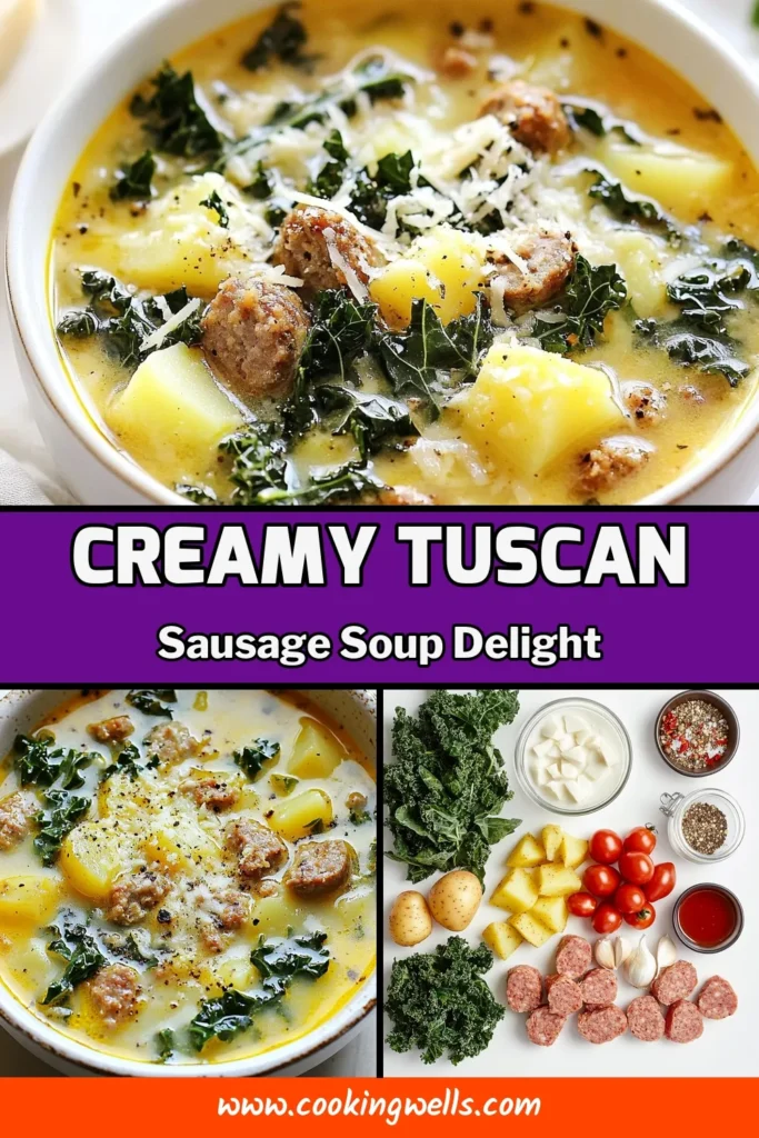Warm up with this delicious Tuscan sausage kale soup, a creamy kale soup recipe that's perfect for chilly days. With hearty Italian sausage and nutritious kale, this healthy soup with kale is comfort food at its finest. Easy to make and packed with flavor, it's ideal for family dinners. Don't miss out on this must-try comfort food soup recipe. Save it now and delight your taste buds! #TuscanSoup #ComfortFood #HealthyRecipes #SoupLovers