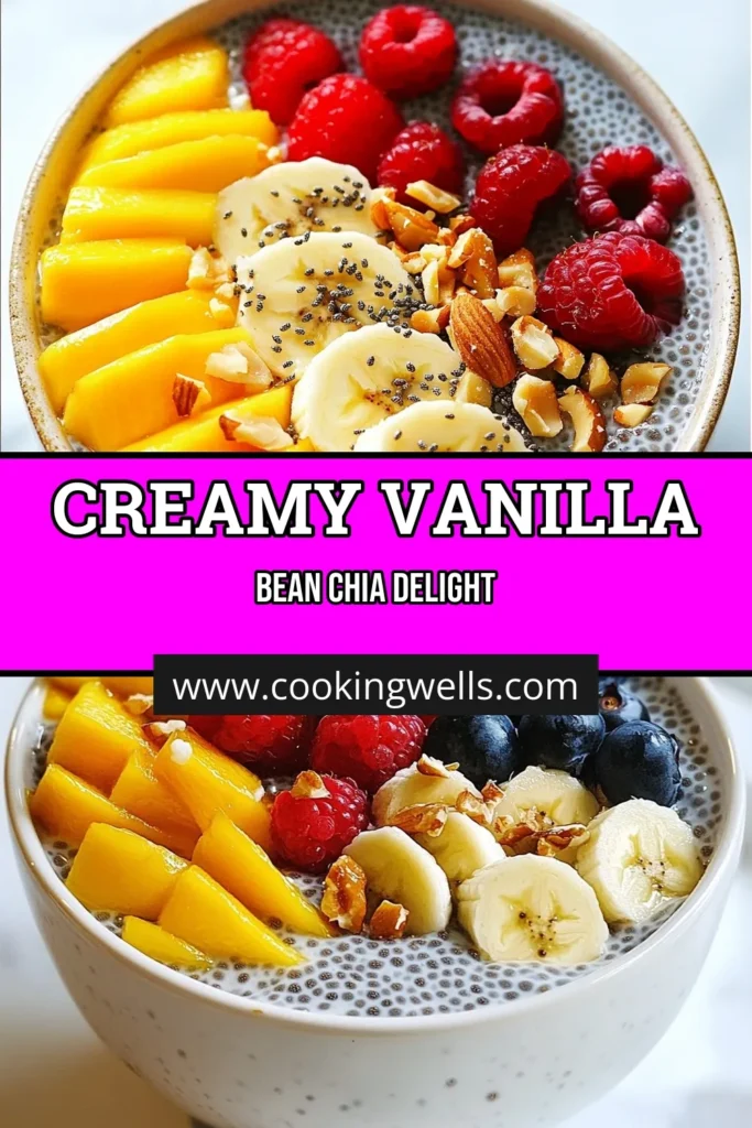 Indulge in a delightful Vanilla Bean Chia Pudding that’s not only a delicious treat but also a healthy dessert option! This easy vegan pudding made with chia seeds and plant-based milk is a perfect choice for your chia seed breakfast ideas. Ready in just 10 minutes (with a chill time), this recipe is sure to impress. Top with fresh fruits for an extra flavor burst! Save this healthy dessert recipe today! #VanillaBeanChiaPudding #HealthyDessert #VeganPudding #ChiaSeedBreakfastIdeas