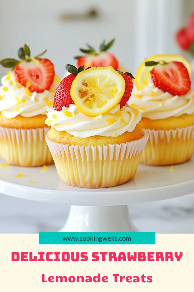 Indulge in the delightful taste of strawberry lemonade cupcakes perfect for summer! This lemon strawberry cupcake recipe combines fresh strawberry cupcakes with zesty lemon, making them a fruity treat you'll love. Ideal for parties or casual gatherings, these summer cupcake recipes are sure to impress. Discover how easy it is to bake these vibrant cupcakes and share your creations! Save this recipe now! #StrawberryLemonadeCupcakes #SummerTreats #FruityCupcakeIdeas #CupcakeRecipe