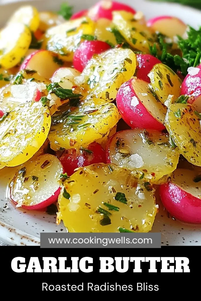 Discover the deliciousness of garlic butter radishes with this easy garlic butter recipe! Perfect as a healthy side dish, these roasted radishes are packed with flavor and easy to prepare. Simply mix fresh radishes with garlic butter and roast for an irresistible oven-roasted vegetable dish. Ideal for your next meal, this roasted radishes recipe will impress everyone at the table. Save this recipe and try it today! #GarlicButterRadishes #OvenRoastedVegetables #HealthySideDishes #EasyRecipes