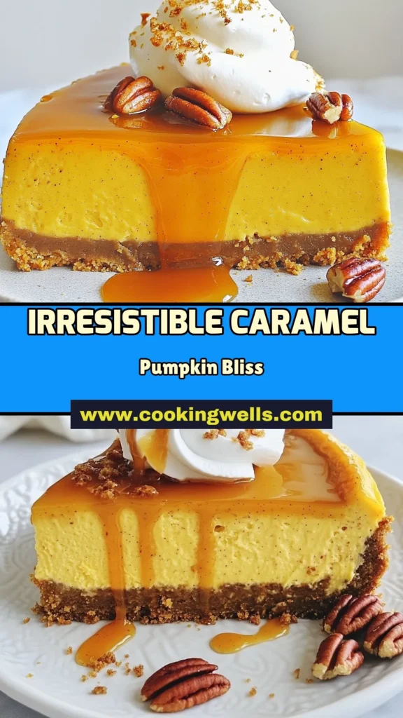 Indulge in this delicious caramel pumpkin cheesecake recipe, perfect for fall! This easy pumpkin cheesecake combines creamy cheesecake with caramel for the ultimate homemade pumpkin dessert. With simple ingredients and straightforward steps, you’ll impress everyone at your next gathering. Make it today and savor the flavors of autumn! Save this recipe for your seasonal dessert collection. #CaramelPumpkinCheesecake #FallDessertRecipes #EasyPumpkinCheesecake #HomemadePumpkinDesserts