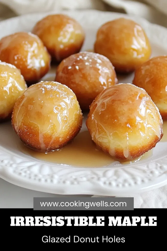 Satisfy your sweet tooth with this easy maple glazed donut holes recipe! Learn how to make donut holes that are fluffy and baked to perfection, then topped with a delicious maple glaze. Perfect for breakfast or a snack, these homemade donut holes are a must-try! Follow our simple instructions for a delightful treat everyone will love. Save this baked donut holes with maple glaze recipe for your next baking adventure! #MapleGlazedDonutHoles #EasyDonutHoleRecipe #HomemadeDonutHoles #BakedDonutHoles