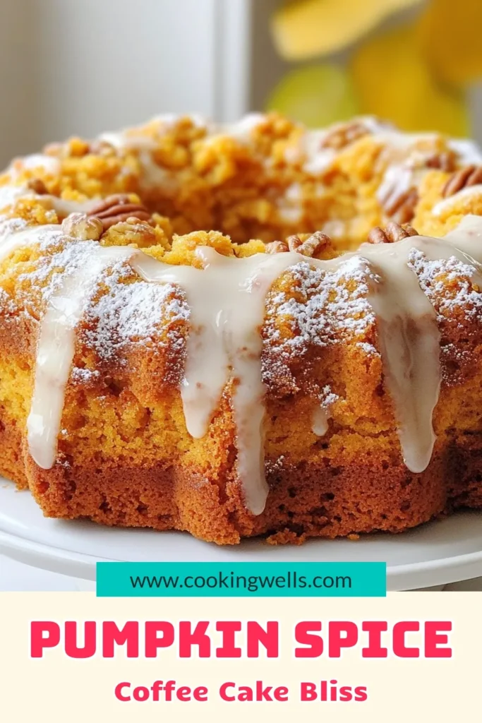Indulge in the flavors of fall with this easy pumpkin spice coffee cake! Perfect as a homemade coffee cake or a cozy dessert, this pumpkin spice coffee cake will be your new go-to for autumn gatherings. With simple ingredients and delightful spices, it's an ideal addition to your fall dessert recipes collection. Don't miss out on this delicious treat - save the recipe now! #PumpkinSpiceCoffeeCake #FallDesserts #PumpkinDessertRecipes #CoffeeCake