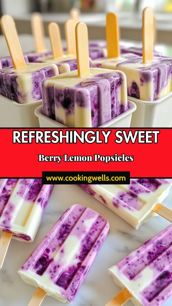 Beat the heat this summer with these delicious Blackberry Lemon Popsicles! This Greek Yogurt Popsicle Recipe combines fresh blackberries and zesty lemon for a refreshing twist on healthy frozen treats. Perfect for satisfying your sweet tooth, they're a must-try in your summer dessert ideas. Make homemade fruit popsicles that are not only tasty but also nutritious. Get the full recipe now and enjoy these guilt-free delights! #BlackberryLemonPopsicles #HealthyFrozenTreats #SummerDessertIdeas #HomemadeFruitPopsicles