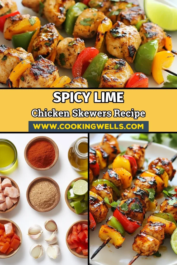Elevate your grilling game with these Chipotle Lime Chicken Skewers! This easy chicken skewers recipe features a spicy lime chicken marinade that infuses bold flavors into tender chicken kebabs with peppers. Perfect for summer barbecues or weeknight dinners, these chicken kebabs are sure to impress! Try them today and savor every bite. Save this recipe for your next cookout! #ChipotleLimeChickenSkewers #GrilledChickenSkewers #ChickenKebabsWithPeppers #EasyChickenSkewersMarinade