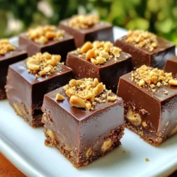 To make these tasty brownie bites, you need some simple ingredients. Here’s what you will need: - 1 cup creamy peanut butter - 1/2 cup brown sugar - 1/2 cup granulated sugar - 2 large eggs - 1 teaspoon vanilla extract - 1/2 cup unsweetened cocoa powder - 1/4 teaspoon baking soda - 1/4 teaspoon salt - 1/2 cup chocolate chips (semi-sweet) Each ingredient plays a role. The peanut butter gives a rich flavor and texture. The sugars add sweetness and help with the brownie’s moistness. Eggs bind everything together. Cocoa powder gives that deep chocolate taste. Baking soda helps the bites rise, while salt balances the sweetness. You can customize your brownie bites with toppings. Here are some ideas: - 1/4 cup crushed peanuts (for topping) - Sea salt flakes - Drizzle of melted chocolate - Chopped nuts or candy pieces Adding crushed peanuts gives a nice crunch. A sprinkle of sea salt enhances the sweet flavor. Melted chocolate on top makes them even more decadent. To make these brownie bites, gather a few tools: - Mini muffin pan - Mixing bowls - Whisk - Spoon or spatula - Toothpick for testing Using a mini muffin pan ensures even baking. Mixing bowls help you combine wet and dry ingredients easily. A whisk makes blending smooth. A toothpick helps check if the bites are done. {{ingredient_image_1}} Start by preheating your oven to 350°F (175°C). This step is key for even baking. While the oven warms up, take your mini muffin pan. You can grease it lightly or use mini muffin liners. Both options work well. This helps prevent the brownie bites from sticking. In a large mixing bowl, add 1 cup of creamy peanut butter. Then, mix in 1/2 cup of brown sugar and 1/2 cup of granulated sugar. Stir until it's smooth and creamy. Next, add 2 large eggs, one at a time. Make sure to mix well after each egg. Then, pour in 1 teaspoon of vanilla extract and mix until it's blended. Now, in another bowl, whisk together 1/2 cup of unsweetened cocoa powder, 1/4 teaspoon of baking soda, and 1/4 teaspoon of salt. This step helps to combine the dry ingredients evenly. Gradually add the dry mix to your wet mixture. Stir until you have a thick batter. Finally, fold in 1/2 cup of semi-sweet chocolate chips. Ensure they are mixed throughout the batter. Spoon the brownie batter into the mini muffin pan. Fill each cup about 2/3 full. This allows space for the brownie bites to rise. Then, sprinkle crushed peanuts on top for extra crunch. Bake them in your preheated oven for 10-12 minutes. To check if they are done, insert a toothpick into the center. If it comes out with a few moist crumbs, they are ready. Once baked, let the brownie bites cool in the pan for 5 minutes. Then, transfer them to a wire rack to cool completely. Enjoy the sweet aroma while they cool! To get the best texture, mix your peanut butter and sugars well. You want a smooth and creamy mix. When adding eggs, beat them in one at a time. This helps the batter stay light. Use unsweetened cocoa powder for a rich flavor. Make sure to mix the dry ingredients well before adding them to the wet mix. This step keeps the texture even. Also, don’t overmix the batter. Just stir until everything is combined, then stop. One common mistake is overbaking the brownie bites. They should be soft in the center. Check them at 10 minutes. If a toothpick comes out with a few moist crumbs, they are done. Another mistake is not greasing the muffin pan. This can make it hard to remove the bites later. Also, remember to measure your ingredients carefully. Too much flour or sugar can change the taste and texture. These brownie bites are perfect for any party. Serve them on a nice plate to impress your guests. You can dust them with cocoa powder or powdered sugar. This adds a nice touch. For fun, add whole peanuts on top for a crunchy look. Pair them with ice cream or a glass of milk for a delightful treat. Your friends and family will love these sweet bites! Pro Tips Check Your Peanut Butter: Ensure you're using creamy peanut butter for a smooth batter. If you use natural peanut butter, stir it well to mix the oils before measuring. Don’t Overbake: Keep an eye on the baking time. These brownie bites are best when they are just set and still moist in the center to maintain that fudgy texture. Customize Your Toppings: Feel free to get creative with toppings! Consider adding mini marshmallows, chocolate sprinkles, or even a drizzle of melted chocolate for an extra touch. Storage Tips: Store leftover brownie bites in an airtight container at room temperature for up to 3 days or refrigerate for longer freshness. They also freeze well for up to a month! {{image_2}} If you want a nut-free treat, use sunflower butter instead of peanut butter. Sunflower butter gives a creamy texture similar to peanut butter. It also has a mild taste that blends well with chocolate. This swap makes the brownie bites safe for schools and nut-free events. Just follow the same recipe steps, and enjoy! You can make these brownie bites healthier by cutting sugar. Use 1/4 cup of brown sugar and 1/4 cup of granulated sugar. This reduces sweetness while keeping a rich flavor. You can also use stevia or monk fruit as sugar substitutes. These options lower calories and carbs. However, check the package for conversion rates. Want to elevate the taste? Add flavors like espresso or mint. For espresso, mix in 1 tablespoon of instant coffee granules with the dry ingredients. This adds a nice coffee kick that pairs well with chocolate. For mint, use 1/2 teaspoon of peppermint extract instead of vanilla. This gives a fresh twist to the classic flavor. Feel free to experiment with these fun ideas! To keep your chocolate peanut butter brownie bites fresh, store them in an airtight container. Place a sheet of parchment paper between layers to avoid sticking. You can keep them at room temperature for three days. If you want them to last longer, the fridge works too. Just remember, they may dry out a bit in the fridge. If you want to save some brownie bites for later, freezing is a great option. Allow them to cool completely first. Then, wrap each bite in plastic wrap. Place the wrapped bites in a freezer bag. They can stay in the freezer for up to three months. When you are ready to enjoy them, just thaw them in the fridge or at room temp. To enjoy your brownie bites warm, preheat your oven to 350°F (175°C). Place the bites on a baking sheet. Heat them for about 5 to 7 minutes. This method keeps them soft and gooey. You can also microwave them for about 10 seconds if you prefer a quicker option. Just don’t overheat, or they may become tough. You can tell the brownie bites are done when a toothpick comes out with a few moist crumbs. This means they are soft but not too wet. Bake them for 10 to 12 minutes. If you bake them too long, they can dry out. Keep an eye on them as they bake. Yes, you can make these brownie bites vegan. To do this, replace the eggs with flax eggs. Mix one tablespoon of flaxseed meal with three tablespoons of water. Let it sit for five minutes until it thickens. Use this mix instead of each egg. You can also use maple syrup or agave nectar for the sweeteners. If you need a substitute for peanut butter, consider almond butter or sunflower seed butter. Both options work well and have a similar texture. They also add their own unique flavor. Just make sure to check for allergies if you serve these bites to others. In this post, we covered how to make delicious chocolate peanut butter brownie bites. You learned about key ingredients, optional toppings, and the tools you'll need. I shared step-by-step instructions for preparation and baking. You also got useful tips to avoid mistakes and suggestions for serving. Finally, we explored variations like nut-free options and ways to store your treats. These brownie bites are fun to make and enjoy. Now, get baking and savor every bite!