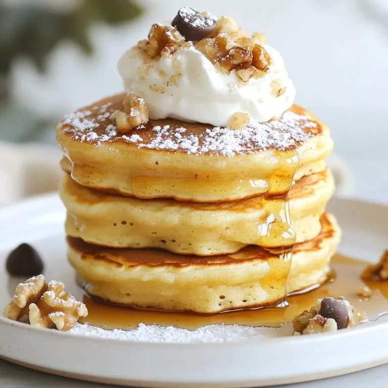 - 1 cup all-purpose flour - 2 tablespoons sugar - 1 teaspoon baking powder - 1/2 teaspoon baking soda - 1/4 teaspoon salt - 1 teaspoon ground cinnamon - 1/4 teaspoon ground nutmeg - 1 cup eggnog (store-bought or homemade) - 1 large egg - 2 tablespoons melted butter - 1/2 teaspoon vanilla extract - Maple syrup - Whipped cream - Mini chocolate chips or crushed walnuts The ingredients in eggnog pancake bites blend together to create a rich, warm flavor. The dry mix combines flour, sugar, and spices like cinnamon and nutmeg. These spices give the pancake bites a taste of the holidays. The wet mix includes eggnog, which adds creaminess and sweetness. I love using eggnog, whether it's store-bought or homemade. The melted butter and vanilla add depth to the flavor. For extra fun, consider toppings! Maple syrup enhances sweetness, while whipped cream adds a fluffy touch. Mini chocolate chips or crushed walnuts can give a delightful crunch. When I make these bites, I always keep these ingredients on hand. They are simple but make such a difference in flavor. The right mix creates a festive mood, perfect for any holiday gathering. You will want to share these tasty bites with everyone! {{ingredient_image_1}} - First, grab a big bowl. Whisk together these dry ingredients: - 1 cup all-purpose flour - 2 tablespoons sugar - 1 teaspoon baking powder - 1/2 teaspoon baking soda - 1/4 teaspoon salt - 1 teaspoon ground cinnamon - 1/4 teaspoon ground nutmeg - In another bowl, mix the wet ingredients until smooth: - 1 cup eggnog - 1 large egg - 2 tablespoons melted butter - 1/2 teaspoon vanilla extract - Now, pour the wet mix into the dry mix. Stir gently until just combined. A few lumps are okay. - Preheat your skillet or griddle over medium heat. If you like, lightly grease it with butter or cooking spray. - Use a tablespoon or a mini scoop to drop the batter onto the skillet. Each bite should be about 2-3 inches wide. Cook 3-4 bites per batch. - Cook for 2-3 minutes. Look for bubbles on the surface and set edges. Carefully flip each bite and cook for another 1-2 minutes until golden brown. - Keep the pancake bites warm on a plate. - Drizzle with maple syrup for sweetness. You can add toppings like whipped cream, mini chocolate chips, or crushed walnuts for fun! To create the best eggnog pancake bites, avoid overmixing the batter. When you mix the wet and dry ingredients, stir gently. A few lumps are fine. Overmixing makes the bites tough and chewy. Achieving the right texture is key. You want your pancake bites fluffy and light. Use fresh baking powder and soda to help them rise. If your batter is too thick, add a splash of eggnog. This helps create a smooth, creamy batter. For cooking, a non-stick skillet or griddle works best. This helps prevent sticking and ensures even cooking. A good non-stick surface allows you to flip pancakes easily. I recommend a spatula with a flat edge. This helps you slide under the pancake bites without breaking them. A tablespoon or mini scoop helps you portion the batter perfectly. Festive plating makes your pancake bites shine. Stack them high on a pretty plate. Drizzle maple syrup on top for a sweet touch. For a holiday vibe, dust the bites with powdered sugar. You can also add a dollop of whipped cream. Mini chocolate chips or crushed walnuts make great garnishes too. These small touches add flavor and charm, making your treats even more special. Pro Tips Consistency is Key: Ensure your pancake bites are uniform in size for even cooking. Using a mini scoop can help achieve the perfect shape and size. Don’t Overmix: Mixing the batter just until combined will yield fluffier pancakes. A few lumps are perfectly fine and will cook out in the pan. Temperature Matters: Make sure your skillet or griddle is at the right temperature before adding the batter. Too hot, and they will burn; too cool, and they won't cook through. Garnish for Extra Flair: A sprinkle of powdered sugar or a dollop of whipped cream can elevate your pancake bites, making them look festive and inviting. {{image_2}} You can easily change the taste of your eggnog pancake bites. Adding flavored extracts makes a big difference. Consider using nutmeg or almond extract. Just a few drops can enhance the flavor. You can also add fruits like mashed bananas or blueberries. Spices like ginger or allspice can bring a new twist. If you need gluten-free options, use gluten-free flour instead of all-purpose flour. Many brands offer great alternatives. For a vegan version, swap the egg with a flax egg. Just mix one tablespoon of ground flaxseed with three tablespoons of water. Let it sit for a few minutes until it thickens. Also, use plant-based milk in place of eggnog. Make your pancake bites even more festive for the holidays. You can mix in crushed candy canes or pumpkin spice. These add a nice seasonal touch. When serving, try different types of syrups. Maple syrup is classic, but you can also use caramel or cranberry syrup. These options will impress your guests and bring joy to your table. To store leftovers, let the pancake bites cool completely. Place them in an airtight container. You can line the container with parchment paper to absorb moisture. This helps keep them fresh. I recommend using a container with a tight seal. This keeps out air that can make them soggy. The best way to reheat pancake bites is in the oven. Preheat your oven to 350°F (175°C). Place the bites on a baking sheet and cover them with foil. Heat for about 10 minutes. This method helps keep them fluffy. You can also use a microwave. Heat in 15-second bursts. Check often so you do not overcook them. To freeze pancake bites, allow them to cool completely first. Arrange them in a single layer on a baking sheet, and freeze for about 1 hour. Once frozen, transfer them to a freezer bag. Remove as much air as possible from the bag. This helps prevent freezer burn. When you want to enjoy them, take out the number you need. Thaw them in the fridge overnight. Reheat as mentioned before. This way, they taste fresh and delicious. What can I substitute for eggnog? You can use milk or cream mixed with spices. Try adding nutmeg and cinnamon for flavor. If you want a non-dairy option, use almond milk or coconut milk. Can I make these pancake bites ahead of time? Yes, you can! Make the batter and store it in the fridge for up to one day. Just remember to stir it lightly before cooking. You can also cook the bites and keep them warm in the oven. How do I make eggnog from scratch? To make eggnog, whisk together eggs and sugar until smooth. Slowly add milk and cream. Stir in nutmeg and vanilla. Chill in the fridge before serving. Why are my pancake bites not rising? If your pancake bites do not rise, check your baking powder and baking soda. They should be fresh. Overmixing the batter can also stop them from rising. How can I tell when they are fully cooked? Look for bubbles on top and firm edges. When you flip them, they should be golden brown. A toothpick inserted in the center should come out clean when they are done. What drinks pair well with eggnog pancake bites? Coffee or hot chocolate makes a great pair. Spiced tea also complements the flavors well. If you want something festive, try a holiday punch! How can I make them more festive for parties? Add holiday sprinkles or edible glitter on top. Use a festive plate for serving. You can also make mini pancake bites for easy snacking at gatherings. These eggnog pancake bites are a fun and tasty treat. We covered the key ingredients, both dry and wet, plus optional toppings. Following the step-by-step instructions ensures great results. Remember the tips and tricks for perfect texture and presentation. Don’t forget the variations to suit your taste or dietary needs. Lastly, I shared how to store and reheat leftovers. Enjoy making these pancake bites for a warm holiday treat!