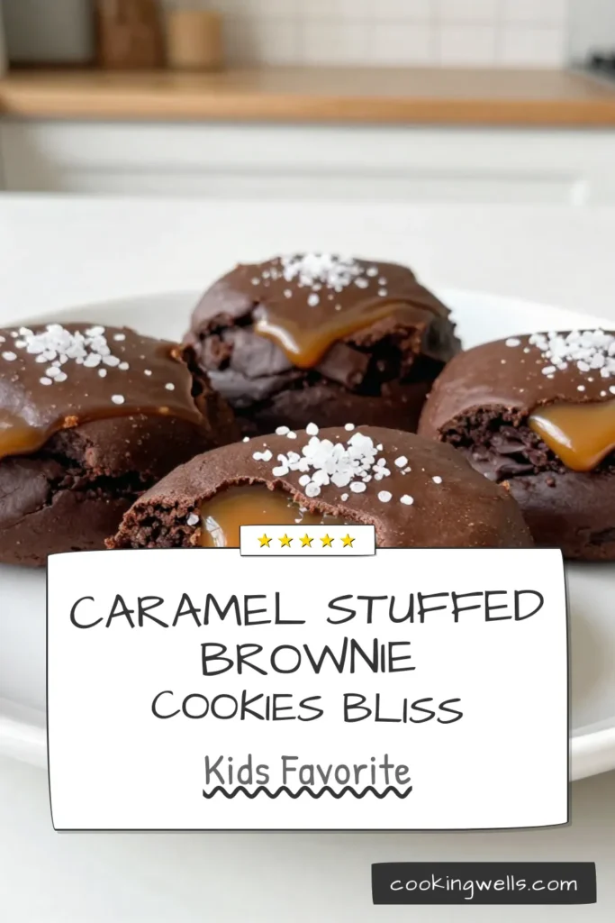Indulge in these caramel stuffed brownie cookies, a delightful twist on your traditional cookie recipe! This decadent brownie cookie recipe combines buttery caramel with chewy brownie cookie goodness and chocolate chips for a treat that's hard to resist. Perfect for sharing, these butter caramel cookies will satisfy your sweet tooth. Ready to bake? Try this easy chewy brownie cookies recipe today! #BrownieCookies #CaramelCookies #DessertRecipes #BakingFun