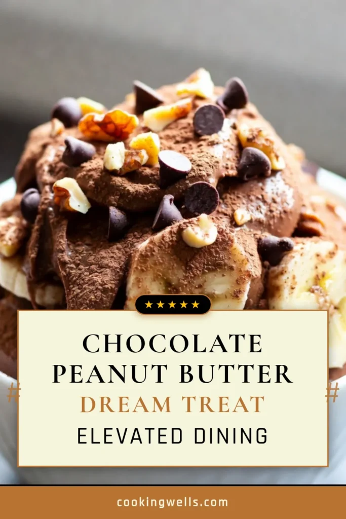 Indulge in this delicious Chocolate Peanut Butter Banana Nice Cream! This easy vegan banana ice cream recipe combines frozen bananas with rich peanut butter and cocoa for a healthy chocolate ice cream treat. Perfect for satisfying your sweet tooth, this no churn chocolate nice cream is a guilt-free peanut butter banana dessert. Save this recipe for a refreshing delight any time! #ChocolateBananaNiceCream #HealthyDesserts #VeganIceCream #NoChurnRecipes