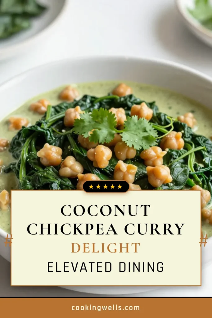 Discover the delightful Chickpea Spinach Coconut Curry, a healthy spinach curry that's both simple and satisfying. This vegan chickpea dish is packed with flavor and nutrients, making it perfect for any meal. Whip up this easy coconut milk curry in just 30 minutes, and enjoy a satisfying bowl of goodness. Save this coconut curry recipe for a delicious weeknight dinner! #ChickpeaSpinachCurry #CoconutCurryRecipe #VeganChickpeaDish #HealthySpinachCurry