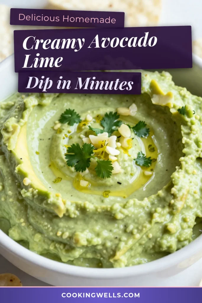 Discover the perfect creamy avocado lime dip, a delicious and easy guacamole alternative! This zesty avocado dip combines ripe avocados, Greek yogurt, and fresh lime for a refreshing flavor that pairs well with chips or veggies. Try this creamy avocado dip recipe today and elevate your snack game! Perfect for parties or a healthy treat. Save this creamy dip for your next gathering! #AvocadoLimeDip #CreamyAvocadoDip #GreekYogurtAvocadoDip #EasyGuacamoleAlternative