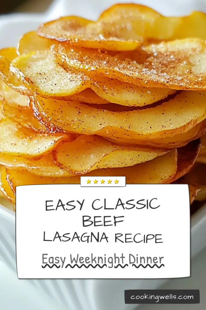 Discover the perfect snack with these Cinnamon Sugar Baked Apple Chips! This easy homemade apple chips recipe transforms fresh apples into crunchy apple chips that are a healthy apple snack the whole family will love. With a delightful blend of cinnamon and sugar, these baked apple chips are not only tasty but also nutritious. Try this recipe for a guilt-free treat and save it for later! #CinnamonSugarAppleChips #HealthyAppleSnack #EasyHomemadeAppleChips #CrunchyAppleChips