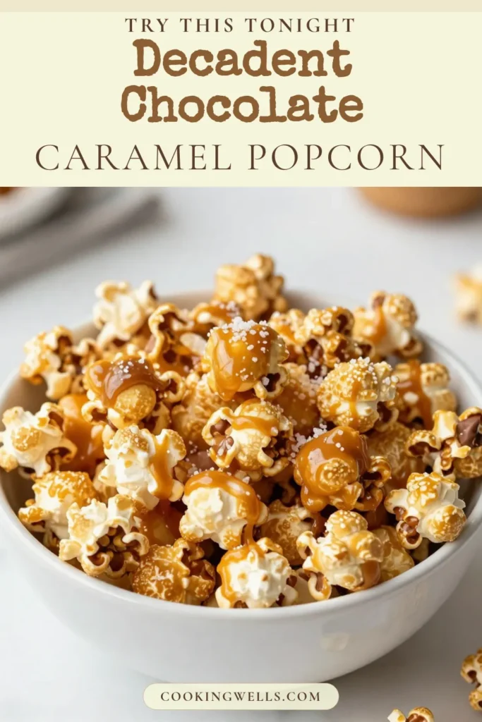 Indulge in the irresistible taste of our Chocolate Caramel Popcorn recipe! This homemade chocolate popcorn combines sweet caramel popcorn dessert with rich chocolate for the ultimate popcorn treat. With just a few simple steps, you can create easy caramel popcorn that's perfect for movie nights or special occasions. Try this delicious recipe today and elevate your popcorn game! Save for later and enjoy! #ChocolateCaramelPopcorn #PopcornTreats #EasyCaramelPopcorn #HomemadeChocolatePopcorn