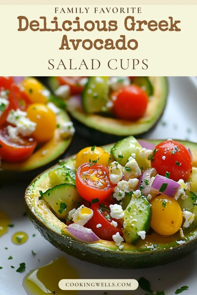 Enjoy a fresh twist on healthy eating with these Greek salad stuffed avocados! Packed with vibrant Mediterranean flavors, this easy stuffed avocado recipe features ripe avocados, cherry tomatoes, cucumber, and feta cheese for a delicious low-carb salad. Perfect for quick meals or lunches, this Mediterranean avocado salad is a must-try. Save this recipe for a nutritious and satisfying dish! #GreekSaladStuffedAvocados #HealthyAvocadoRecipes #MediterraneanAvocadoSalad #LowCarbSaladRecipes