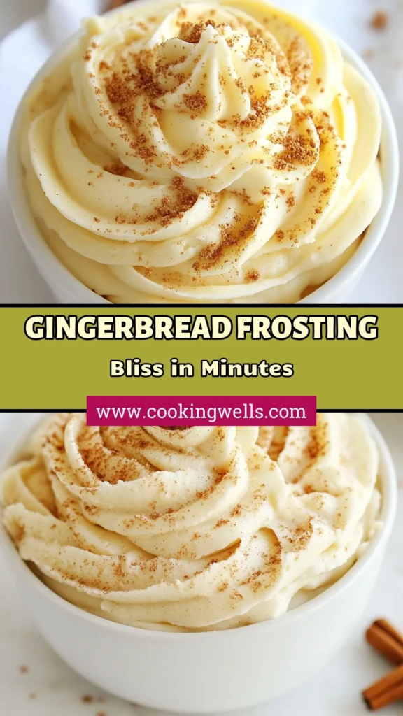 Add a festive touch to your holiday baking with this delightful Gingerbread frosting recipe! This easy gingerbread frosting features a rich buttercream frosting with molasses, perfect for holiday cakes and spiced buttercream for cupcakes. Whip up this creamy, spiced delight in just 10 minutes to elevate your festive treats! Save this recipe for your holiday gatherings! #GingerbreadFrosting #ButtercreamFrosting #HolidayBaking #CupcakeToppings