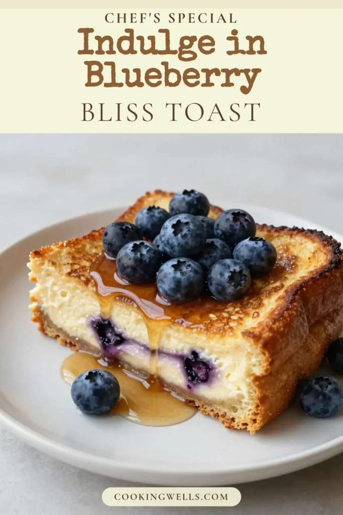 Indulge in the deliciousness of Blueberry Cheesecake French Toast with this easy stuffed French toast recipe. Made with thick brioche bread, creamy cheese filling, and fresh blueberries, this cream cheese stuffed French toast is perfect for any breakfast occasion. With just 30 minutes prep, it’s the ultimate easy blueberry breakfast recipe everyone will love. Try it today! #BlueberryCheesecakeFrenchToast #StuffedFrenchToastRecipe #EasyBreakfast #BlueberryRecipes