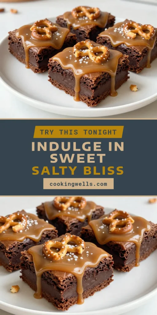 Indulge in the ultimate treat with these Caramel Pretzel Brownies! This easy brownie recipe with pretzels combines rich chocolate, gooey caramel, and that perfect salty-sweet balance. Perfect for any occasion, these chocolate caramel desserts are sure to impress. Try this simple recipe today and satisfy your cravings! Save this delicious recipe and elevate your dessert game! #CaramelPretzelBrownies #EasyCaramelBrownies #SaltySweetBrownies #ChocolateCaramelDessert