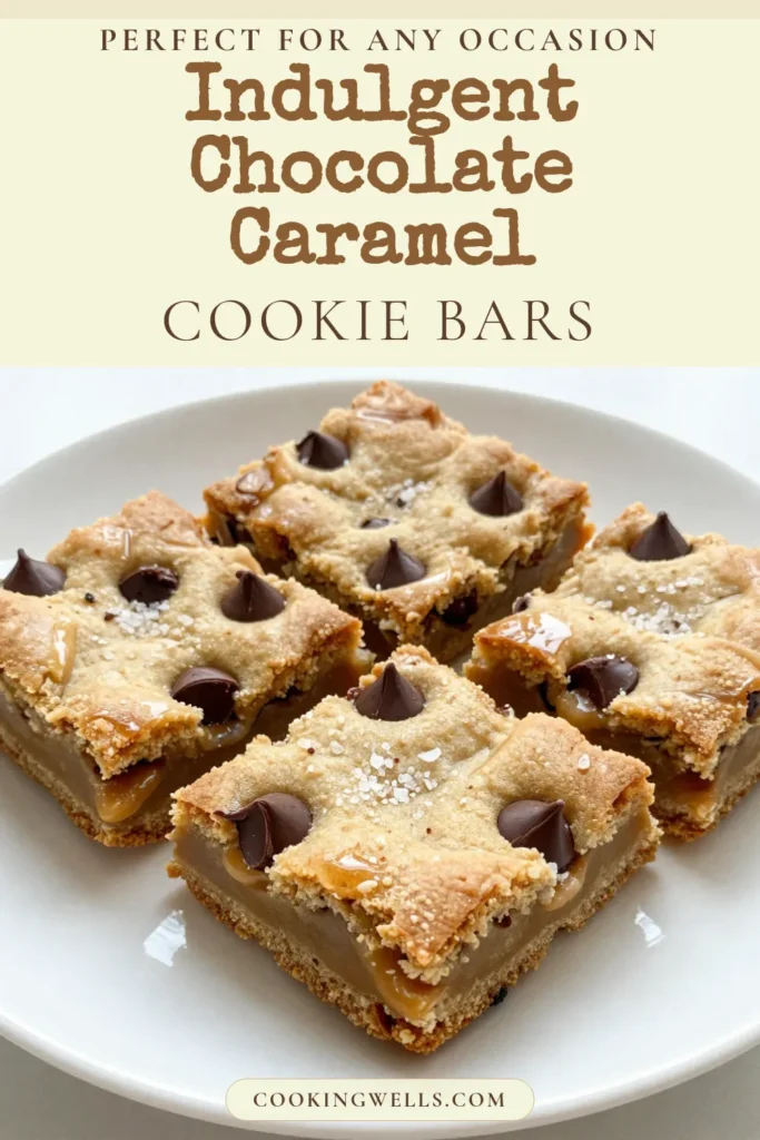 Indulge in the deliciousness of homemade chocolate chip caramel cookie bars! This decadent cookie bars recipe features gooey caramel and rich chocolate, creating the perfect easy caramel dessert bars. In just one hour, you'll have chewy caramel chocolate bars that are sure to impress. Don't wait—try this irresistible recipe today and make memories with every bite! #ChocolateChipCookies #HomemadeDesserts #BakingRecipes #CaramelLovers