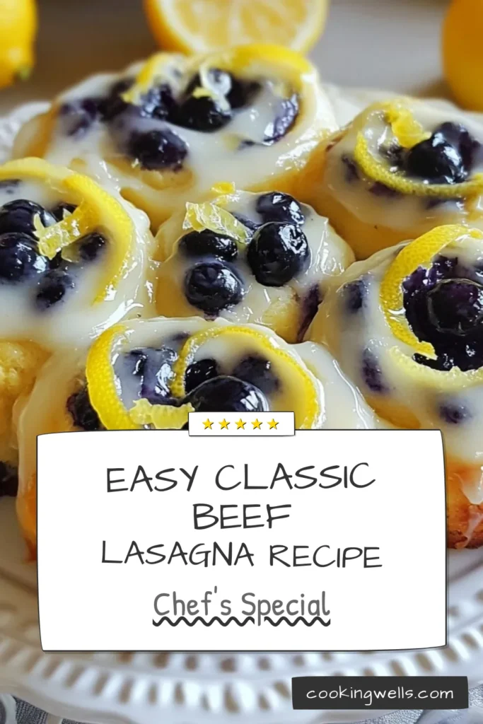 Indulge in these delicious Blueberry Lemon Rolls! This easy Lemon Blueberry Roll Recipe features soft, fluffy Sweet Rolls with Blueberries swirled inside, topped with a tangy lemon glaze that will have everyone begging for more. Perfect for breakfast or dessert, these Homemade Blueberry Rolls are a delightful treat. Try this Blueberry Lemon Rolls recipe today and elevate your baking game! Save and share! #BlueberryLemonRolls #SweetRolls #LemonGlaze #HomemadeRolls