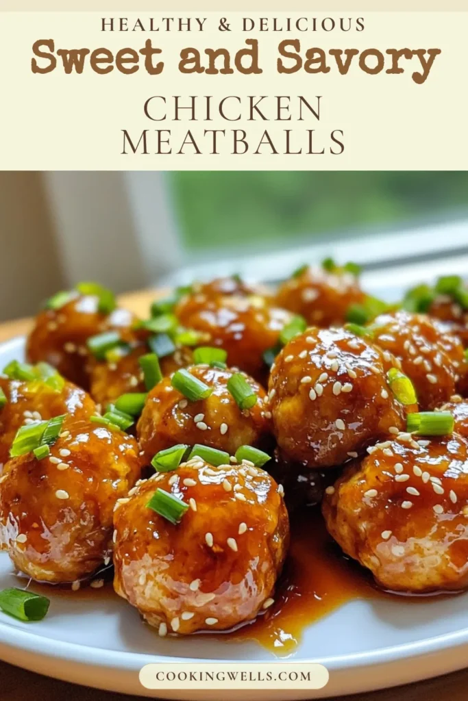 Discover the irresistible flavors of honey garlic chicken meatballs! This easy chicken meatball dinner features tender baked chicken meatballs drizzled with a delicious honey garlic sauce. Perfect for family meals, this glazed chicken meatballs recipe is not only simple to make, but also packed with flavor. Try this dish tonight and indulge in its sweet and savory goodness. Save this recipe now! #HoneyGarlicChickenMeatballs #EasyDinner #GlazedChickenMeatballs #BakedChickenMeatballs