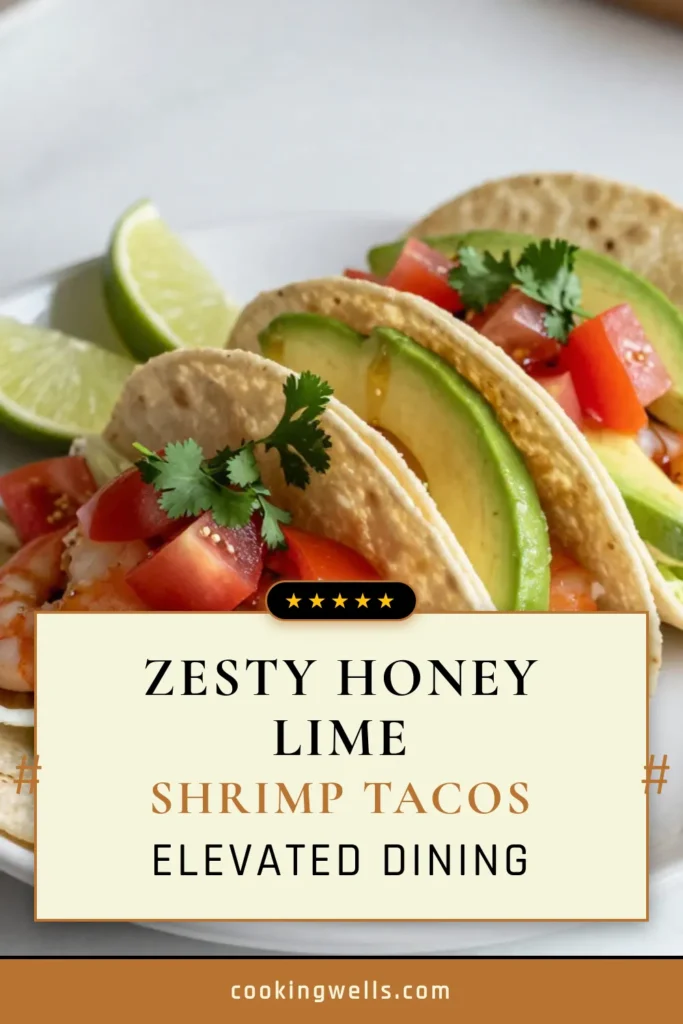 Discover the deliciousness of Honey Lime Shrimp Tacos with this easy shrimp taco recipe that your family will love! Marinated in a flavorful shrimp taco marinade, these healthy shrimp tacos are quick to prepare and bursting with fresh flavors. Top them with cabbage, tomatoes, and avocado for a satisfying meal! Click to get the full recipe and elevate your taco night! #ShrimpTacos #HealthyRecipes #EasyTacoRecipe #TacoNight
