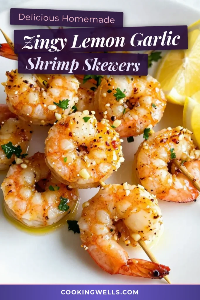 Looking for a delicious grilled shrimp recipe? Try this zesty lemon garlic shrimp that's sure to impress! This easy shrimp marinade combines fresh lemon juice, garlic, and spices for flavorful seafood grilling recipes. Perfect for a summer BBQ or quick family dinner, these shrimp skewers are ready in just 40 minutes! Save this easy lemon garlic shrimp recipe for your next cookout! #GrilledShrimp #SeafoodRecipes #ShrimpMarinade #BBQIdeas