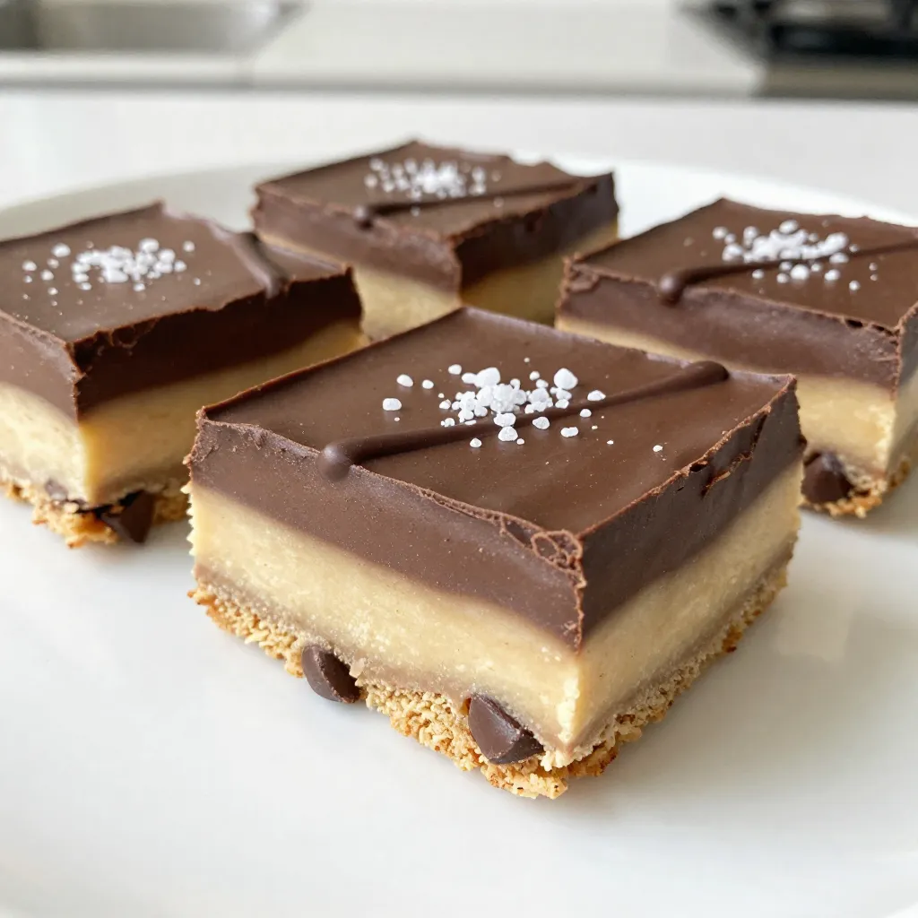 - 1 cup unsalted butter (2 sticks) - 2 cups packed brown sugar - ¾ cup sugar - 1 cup sweetened condensed milk - 2 teaspoons vanilla extract - 3 cups all-purpose flour (heat-treated for safety) - 1 cup mini chocolate chips - 1 cup semisweet chocolate chips (for fudge topping) - 1 tablespoon coconut oil (for fudge topping) Gathering the right ingredients is key to making this fudge a hit. Start with unsalted butter, which gives you control over the salt level. You’ll need brown sugar for that deep caramel flavor and white sugar for sweetness. Sweetened condensed milk brings creaminess that binds the fudge together. Don’t skip the vanilla extract; it adds warmth and depth. The flour must be heat-treated to keep it safe since we don’t bake this dish. Mini chocolate chips give a fun texture, while the semisweet chocolate chips and coconut oil make the fudge topping creamy and smooth. These ingredients blend together to create a rich and sweet treat that will impress everyone. Each bite offers a delightful mix of cookie dough and fudge. Enjoy the process of gathering these ingredients! {{ingredient_image_1}} To start, you need to line an 8x8 inch baking pan. Take a piece of parchment paper and cut it to fit the pan. Place the paper in the pan, leaving some extra on the sides. This extra paper helps you lift the fudge out later. It makes serving much easier and cleaner! First, melt 1 cup of unsalted butter. You can do this in the microwave or on the stove. Make sure it’s fully melted and let it cool a bit before mixing. Then, in a large bowl, add 2 cups of packed brown sugar, ¾ cup of sugar, and 1 cup of sweetened condensed milk to the melted butter. Stir these together until they are smooth and well mixed. Next, stir in 2 teaspoons of vanilla extract for flavor. Now it's time to add the flour! Gradually mix in 3 cups of heat-treated all-purpose flour until a soft dough forms. Don’t overmix, or your dough may become tough. Finally, fold in 1 cup of mini chocolate chips to the dough. Now, let’s make the fudge topping. In a microwave-safe bowl, combine 1 cup of semisweet chocolate chips and 1 tablespoon of coconut oil. Microwave this mixture in 30-second bursts, stirring after each round, until it’s smooth. Once the fudge is ready, pour it over the cookie dough base. Use a spatula to spread it out evenly. Now, place the pan in the fridge. Let it chill for at least 2-3 hours. This step is key for getting the right texture. When the fudge is firm to the touch, it’s ready to slice and serve! To make the best cookie dough, avoid overmixing. Mix just until the flour is combined. If you mix too much, the dough can become tough. Gentle folding helps keep it soft. Also, ensure even distribution of chocolate chips. This way, every bite is a chocolate-filled delight. Use a spatula to fold the chips in gently. You want them spread throughout, not clumped in one spot. Melting chocolate can be tricky. The best method is to use a microwave. Combine semisweet chocolate chips and coconut oil in a bowl. Microwave in 30-second intervals. Stir between each interval to prevent burning. Stop when the chocolate is smooth and shiny. For enhanced flavor, consider adding a pinch of sea salt or a splash of vanilla. This will elevate the taste and make each bite unforgettable. Pro Tips Use Heat-Treated Flour: Ensure the flour is heat-treated to eliminate any potential bacteria, making your cookie dough safe to eat. Let the Butter Cool: Allow the melted butter to cool slightly before mixing with sugars to prevent the sugars from melting and creating a grainy texture. Chill Thoroughly: Be patient and chill the fudge for the recommended time to achieve the perfect firm texture that holds its shape when cut. Garnish for Presentation: Drizzle extra melted chocolate and sprinkle sea salt on top before serving to enhance the visual appeal and flavor contrast. {{image_2}} You can make your Chocolate Chip Cookie Dough Fudge even more fun with simple tweaks. Try adding nuts for a crunch. Chopped walnuts or pecans work well. You can also swap the chocolate chips. Use dark chocolate, white chocolate, or even caramel bits. Each option adds a unique taste. Flavor extracts can also enhance your fudge. A splash of mint extract adds a cool twist. Almond extract gives a rich, nutty flavor. Just a little goes a long way, so start small. Mix it in before adding the flour to ensure even flavor. If you need gluten-free options, it's easy to adapt this recipe. Replace all-purpose flour with gluten-free flour. Make sure to choose a blend that works well in baking. This way, everyone can enjoy the fudge. For a vegan alternative, swap the butter with coconut oil. Use a plant-based sweetened condensed milk instead. These changes keep the taste rich and creamy. You won't miss the traditional ingredients in this treat. To keep your Chocolate Chip Cookie Dough Fudge fresh, store it in a cool, dry place. If you plan to eat it soon, an airtight container works well. Here are some key tips: - Room Temperature: Keep fudge in an airtight container. It stays fresh for up to a week. - Refrigerator: If you want it to last longer, store it in the fridge. It can last for two weeks. - Avoid Moisture: Keep fudge away from moisture. This helps prevent it from becoming sticky. The best containers for storing fudge are glass or plastic. Choose ones with tight seals. They help keep the air out. You can also use wax paper to wrap individual pieces. This keeps them fresh and easy to grab. Freezing fudge is a great way to make it last longer. Here’s how to do it: 1. Cut into Squares: Slice your fudge into squares before freezing. This makes it easy to grab later. 2. Wrap Each Piece: Wrap each square in plastic wrap. Make sure it is tight. 3. Place in a Container: Put wrapped squares in a freezer-safe container. Label it with the date. When you’re ready to eat your fudge, thaw it properly. Here are two great methods: - In the Fridge: Move the fudge to the fridge. Let it thaw overnight for the best texture. - Room Temperature: If you’re in a hurry, leave it out at room temperature for a couple of hours. Following these steps helps keep your Chocolate Chip Cookie Dough Fudge tasty and fresh! Yes, you can make this fudge without baking. The cookie dough base does not need an oven. You mix the ingredients and chill them in the fridge. This makes the fudge easy and quick to prepare. The fudge can last about 2 to 3 days at room temperature. Keep it in an airtight container to keep it fresh. For longer storage, consider refrigerating it. No, you should not use regular flour. Heat-treated flour is safe to eat raw. It helps prevent any risk of foodborne illness. Always use heat-treated flour for this recipe. If your fudge doesn’t set, try chilling it longer. Place it in the fridge for a few more hours. If it still doesn’t firm up, you might need to reheat the fudge and add more chocolate chips. You can find pre-made fudge at local bakeries or specialty shops. Many online stores also sell this treat. Look for stores that focus on gourmet snacks for the best options. In this blog post, we explored how to make Chocolate Chip Cookie Dough Fudge. We covered ingredients, preparation, and tips for perfect results. From mixing the cookie dough to making the fudge topping, each step is important for great taste. Remember, you can modify recipes for dietary needs or flavors. Enjoy storing and serving your fudge with ease. With this guide, you can create a treat that delights everyone. Try it out and have fun in your kitchen!