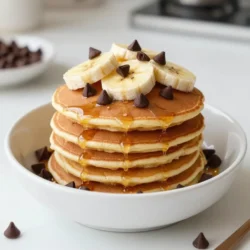 - 1 cup all-purpose flour - 2 tablespoons granulated sugar - 1 teaspoon baking powder - 1/2 teaspoon baking soda - 1/4 teaspoon salt To start, gather your dry ingredients. The flour gives the base for the pancakes. Sugar adds sweetness. Baking powder and baking soda help them rise. Salt enhances flavors. - 1 cup buttermilk (or 1 cup milk + 1 tablespoon vinegar) - 1 large egg - 2 tablespoons melted butter Next, you need the wet ingredients. Buttermilk makes the pancakes fluffy. If you don’t have buttermilk, mix milk and vinegar. The egg binds the batter well. Melted butter adds richness and flavor. - 1/2 cup mini chocolate chips - Cooking spray or additional butter for greasing the pan Finally, add the fun stuff! Mini chocolate chips bring sweetness and a yummy taste. Use cooking spray or butter to grease your pan. This step helps prevent sticking and makes flipping easier. {{ingredient_image_1}} First, let's gather our dry ingredients. In a medium bowl, mix: - 1 cup all-purpose flour - 2 tablespoons granulated sugar - 1 teaspoon baking powder - 1/2 teaspoon baking soda - 1/4 teaspoon salt Whisk these together until they blend well. Now, in another bowl, combine the wet ingredients. Whisk together: - 1 cup buttermilk (or 1 cup milk with 1 tablespoon vinegar) - 1 large egg - 2 tablespoons melted butter Mix these until smooth. Next, pour the wet mix into the dry mix. Stir gently until just combined. It’s okay if there are a few lumps. Finally, fold in 1/2 cup mini chocolate chips. Heat a non-stick skillet over medium heat. Lightly grease it with cooking spray or butter. Using a tablespoon, drop small amounts of batter onto the skillet. This creates your mini pancakes. Cook them for about 1-2 minutes. You will see bubbles forming on the surface. Now, it’s time to flip! Gently turn them over and cook for another minute until golden brown. Repeat this with the remaining batter. To serve, stack the mini pancakes in a bowl. You can add a drizzle of syrup on top. For a fun twist, sprinkle some extra chocolate chips. Fresh fruits like sliced bananas or berries add color and taste. Don’t forget a dollop of whipped cream if you like! Enjoy your pancake cereal with a spoon for a delightful breakfast treat. To make great pancake cereal, avoid overmixing the batter. When you combine the wet and dry ingredients, stir gently. It’s okay to have some lumps. Overmixing can make your pancakes tough. For fluffy pancakes, use a non-stick skillet over medium heat. Don’t rush the cooking. Wait until bubbles form on the surface before flipping them. This step helps create a light, airy texture. To boost the flavor, consider adding spices like cinnamon or nutmeg. A splash of vanilla extract can also make a big difference. If you want a fun twist, try almond extract for a nutty flavor. When it comes to syrup, maple syrup is a classic. It pairs well with chocolate. For a richer taste, you can use chocolate syrup. Fresh fruits like strawberries or bananas also add a nice touch. Serving your pancake cereal can be fun! Stack the mini pancakes in a bowl. Top them with fresh berries or slices of banana for a pop of color. Drizzle syrup over the top for sweetness. You can also sprinkle extra chocolate chips or add a dollop of whipped cream. This will make your dish look as good as it tastes! Pro Tips Use Room Temperature Ingredients: Make sure your buttermilk and egg are at room temperature for a smoother batter and fluffier pancakes. Don’t Overmix: When combining wet and dry ingredients, mix until just combined. Overmixing can lead to tough pancakes. Adjust Heat as Necessary: If the pancakes are browning too quickly, lower the heat. You want them cooked through without burning. Experiment with Toppings: Try adding nuts, flavored syrups, or yogurt on top for added flavor and texture variations. {{image_2}} You can easily change the flour in this recipe. Use whole wheat flour for a nutty taste. If you need gluten-free options, try almond flour or a gluten-free blend. Both will work well. For those who want a dairy-free batter, use plant-based milk instead of buttermilk. Almond milk, oat milk, or soy milk are great choices. Make sure to add a splash of vinegar to mimic buttermilk. This keeps the pancakes fluffy and light. Adding fruit can take your pancake cereal to a new level. Slice up bananas or toss in blueberries for a fresh twist. Both fruits add sweetness and color. You can also mix in some nuts for crunch. Chopped walnuts or pecans will give a nice texture. If you want more flavor, sprinkle in a pinch of cinnamon or vanilla extract. These small changes can enhance the taste. Make your pancake cereal fun with seasonal flavors. In the fall, try pumpkin spice. Just add pumpkin puree and spices to the batter. For winter, a cinnamon apple version is great. Cook up some diced apples with cinnamon for a cozy treat. You can also create holiday-themed options. For Valentine’s Day, use heart-shaped mini pancakes. Top them with red fruits like strawberries. For Christmas, add peppermint extract to the batter. This will give a festive twist to your breakfast. To keep your mini pancakes fresh, store them in an airtight container. This will help them stay soft and tasty. You can use a glass or plastic container with a tight lid. If you stack them, place parchment paper between layers to avoid sticking. These pancakes last up to three days in the fridge. If you want to enjoy them later, freezing is a great option. You can reheat your mini pancakes in two ways: the microwave or on the stovetop. For the microwave, place a few pancakes on a plate and cover them with a damp paper towel. Heat for about 20 seconds. This keeps them moist. On the stovetop, warm a skillet over low heat. Add pancakes and flip them after a minute or two. This method helps maintain their crispy edges. Freezing pancake cereal is easy and great for meal prep. Let the pancakes cool completely before freezing. Then, lay them flat in a single layer on a baking sheet. Freeze for an hour, then transfer them to a freezer bag. Remove as much air as you can to avoid freezer burn. They can stay frozen for up to a month. When you want to eat them, thaw overnight in the fridge. Reheat as mentioned above for the best texture. To make your pancake cereal fluffier, start with fresh ingredients. Use a good-quality baking powder and baking soda. These give your pancakes lift. Mix the dry and wet ingredients gently. Overmixing can cause dense pancakes. Also, let your batter rest for a few minutes. This helps the gluten relax and creates a lighter texture. Lastly, ensure your skillet is at the right temperature. Too hot will burn the pancakes, while too cold will make them flat. Yes, you can prepare pancake cereal ahead of time. Make the batter and store it in the fridge for up to 24 hours. Just give it a quick stir before cooking. If you cook the pancakes first, store them in an airtight container in the fridge. They will stay fresh for 2-3 days. To reheat, use a microwave for about 30 seconds or a skillet on low heat. This keeps them warm and tasty. You can serve pancake cereal with many tasty sides. Fresh fruit like sliced bananas, strawberries, or blueberries adds color and flavor. For drinks, try milk, orange juice, or a smoothie. A sprinkle of nuts adds crunch, while whipped cream gives a fun touch. Drizzling maple syrup or chocolate sauce makes it extra sweet. Get creative with your toppings to make breakfast special! You now have everything needed to make mini chocolate chip pancake cereal. We covered the main ingredients, from flour to mix-ins. You learned clear steps for preparing and cooking. The tips help ensure your pancakes are fluffy and flavorful. Don't forget to explore variations and unique serving ideas. Lastly, proper storage and reheating will keep them tasty. Enjoy this fun twist on a breakfast classic. Dive into your kitchen and create a delightful treat for everyone!