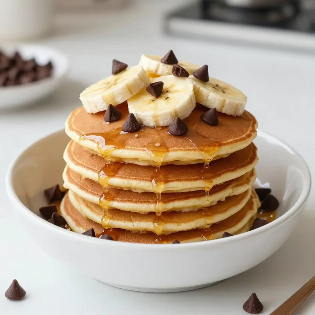 - 1 cup all-purpose flour - 2 tablespoons granulated sugar - 1 teaspoon baking powder - 1/2 teaspoon baking soda - 1/4 teaspoon salt To start, gather your dry ingredients. The flour gives the base for the pancakes. Sugar adds sweetness. Baking powder and baking soda help them rise. Salt enhances flavors. - 1 cup buttermilk (or 1 cup milk + 1 tablespoon vinegar) - 1 large egg - 2 tablespoons melted butter Next, you need the wet ingredients. Buttermilk makes the pancakes fluffy. If you don’t have buttermilk, mix milk and vinegar. The egg binds the batter well. Melted butter adds richness and flavor. - 1/2 cup mini chocolate chips - Cooking spray or additional butter for greasing the pan Finally, add the fun stuff! Mini chocolate chips bring sweetness and a yummy taste. Use cooking spray or butter to grease your pan. This step helps prevent sticking and makes flipping easier. {{ingredient_image_1}} First, let's gather our dry ingredients. In a medium bowl, mix: - 1 cup all-purpose flour - 2 tablespoons granulated sugar - 1 teaspoon baking powder - 1/2 teaspoon baking soda - 1/4 teaspoon salt Whisk these together until they blend well. Now, in another bowl, combine the wet ingredients. Whisk together: - 1 cup buttermilk (or 1 cup milk with 1 tablespoon vinegar) - 1 large egg - 2 tablespoons melted butter Mix these until smooth. Next, pour the wet mix into the dry mix. Stir gently until just combined. It’s okay if there are a few lumps. Finally, fold in 1/2 cup mini chocolate chips. Heat a non-stick skillet over medium heat. Lightly grease it with cooking spray or butter. Using a tablespoon, drop small amounts of batter onto the skillet. This creates your mini pancakes. Cook them for about 1-2 minutes. You will see bubbles forming on the surface. Now, it’s time to flip! Gently turn them over and cook for another minute until golden brown. Repeat this with the remaining batter. To serve, stack the mini pancakes in a bowl. You can add a drizzle of syrup on top. For a fun twist, sprinkle some extra chocolate chips. Fresh fruits like sliced bananas or berries add color and taste. Don’t forget a dollop of whipped cream if you like! Enjoy your pancake cereal with a spoon for a delightful breakfast treat. To make great pancake cereal, avoid overmixing the batter. When you combine the wet and dry ingredients, stir gently. It’s okay to have some lumps. Overmixing can make your pancakes tough. For fluffy pancakes, use a non-stick skillet over medium heat. Don’t rush the cooking. Wait until bubbles form on the surface before flipping them. This step helps create a light, airy texture. To boost the flavor, consider adding spices like cinnamon or nutmeg. A splash of vanilla extract can also make a big difference. If you want a fun twist, try almond extract for a nutty flavor. When it comes to syrup, maple syrup is a classic. It pairs well with chocolate. For a richer taste, you can use chocolate syrup. Fresh fruits like strawberries or bananas also add a nice touch. Serving your pancake cereal can be fun! Stack the mini pancakes in a bowl. Top them with fresh berries or slices of banana for a pop of color. Drizzle syrup over the top for sweetness. You can also sprinkle extra chocolate chips or add a dollop of whipped cream. This will make your dish look as good as it tastes! Pro Tips Use Room Temperature Ingredients: Make sure your buttermilk and egg are at room temperature for a smoother batter and fluffier pancakes. Don’t Overmix: When combining wet and dry ingredients, mix until just combined. Overmixing can lead to tough pancakes. Adjust Heat as Necessary: If the pancakes are browning too quickly, lower the heat. You want them cooked through without burning. Experiment with Toppings: Try adding nuts, flavored syrups, or yogurt on top for added flavor and texture variations. {{image_2}} You can easily change the flour in this recipe. Use whole wheat flour for a nutty taste. If you need gluten-free options, try almond flour or a gluten-free blend. Both will work well. For those who want a dairy-free batter, use plant-based milk instead of buttermilk. Almond milk, oat milk, or soy milk are great choices. Make sure to add a splash of vinegar to mimic buttermilk. This keeps the pancakes fluffy and light. Adding fruit can take your pancake cereal to a new level. Slice up bananas or toss in blueberries for a fresh twist. Both fruits add sweetness and color. You can also mix in some nuts for crunch. Chopped walnuts or pecans will give a nice texture. If you want more flavor, sprinkle in a pinch of cinnamon or vanilla extract. These small changes can enhance the taste. Make your pancake cereal fun with seasonal flavors. In the fall, try pumpkin spice. Just add pumpkin puree and spices to the batter. For winter, a cinnamon apple version is great. Cook up some diced apples with cinnamon for a cozy treat. You can also create holiday-themed options. For Valentine’s Day, use heart-shaped mini pancakes. Top them with red fruits like strawberries. For Christmas, add peppermint extract to the batter. This will give a festive twist to your breakfast. To keep your mini pancakes fresh, store them in an airtight container. This will help them stay soft and tasty. You can use a glass or plastic container with a tight lid. If you stack them, place parchment paper between layers to avoid sticking. These pancakes last up to three days in the fridge. If you want to enjoy them later, freezing is a great option. You can reheat your mini pancakes in two ways: the microwave or on the stovetop. For the microwave, place a few pancakes on a plate and cover them with a damp paper towel. Heat for about 20 seconds. This keeps them moist. On the stovetop, warm a skillet over low heat. Add pancakes and flip them after a minute or two. This method helps maintain their crispy edges. Freezing pancake cereal is easy and great for meal prep. Let the pancakes cool completely before freezing. Then, lay them flat in a single layer on a baking sheet. Freeze for an hour, then transfer them to a freezer bag. Remove as much air as you can to avoid freezer burn. They can stay frozen for up to a month. When you want to eat them, thaw overnight in the fridge. Reheat as mentioned above for the best texture. To make your pancake cereal fluffier, start with fresh ingredients. Use a good-quality baking powder and baking soda. These give your pancakes lift. Mix the dry and wet ingredients gently. Overmixing can cause dense pancakes. Also, let your batter rest for a few minutes. This helps the gluten relax and creates a lighter texture. Lastly, ensure your skillet is at the right temperature. Too hot will burn the pancakes, while too cold will make them flat. Yes, you can prepare pancake cereal ahead of time. Make the batter and store it in the fridge for up to 24 hours. Just give it a quick stir before cooking. If you cook the pancakes first, store them in an airtight container in the fridge. They will stay fresh for 2-3 days. To reheat, use a microwave for about 30 seconds or a skillet on low heat. This keeps them warm and tasty. You can serve pancake cereal with many tasty sides. Fresh fruit like sliced bananas, strawberries, or blueberries adds color and flavor. For drinks, try milk, orange juice, or a smoothie. A sprinkle of nuts adds crunch, while whipped cream gives a fun touch. Drizzling maple syrup or chocolate sauce makes it extra sweet. Get creative with your toppings to make breakfast special! You now have everything needed to make mini chocolate chip pancake cereal. We covered the main ingredients, from flour to mix-ins. You learned clear steps for preparing and cooking. The tips help ensure your pancakes are fluffy and flavorful. Don't forget to explore variations and unique serving ideas. Lastly, proper storage and reheating will keep them tasty. Enjoy this fun twist on a breakfast classic. Dive into your kitchen and create a delightful treat for everyone!